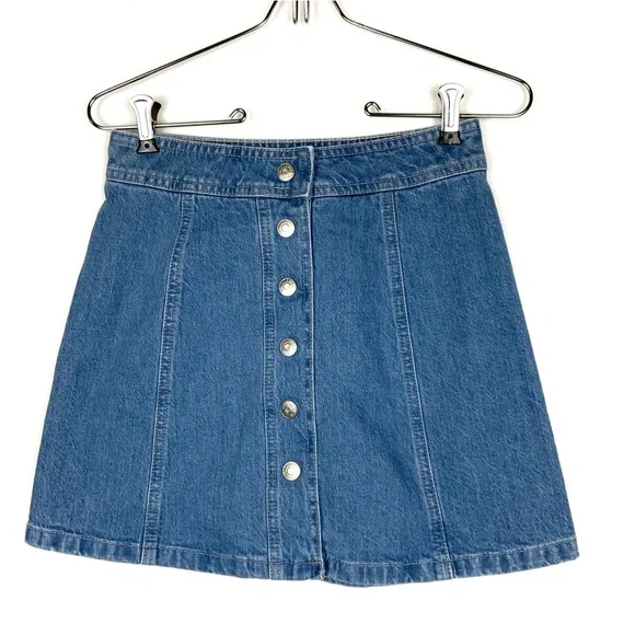 Madewell Stretch Denim A-Line Mini Skirt in Miller Wash - Picture 6 of 10